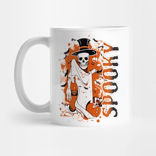 Skeleton Magician - Spooky Gothic Magic Trick Performer Mug